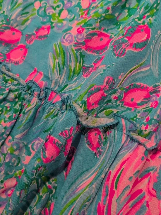 Lilly Pulitzer Lorina Swing Dress in Amalfi Blue Best Fishes Size XS NWOT - Picture 3 of 7